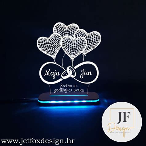 Dizajnová lampa CRYSTAGLOW s 3D efektom