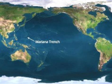 Mapa Mariánskej priekopy