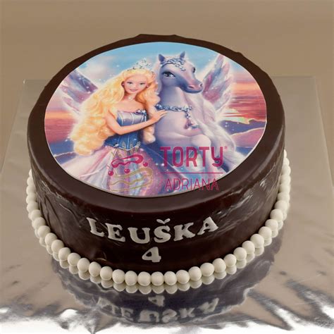 Torta s jedlým papierom s motívom Barbie