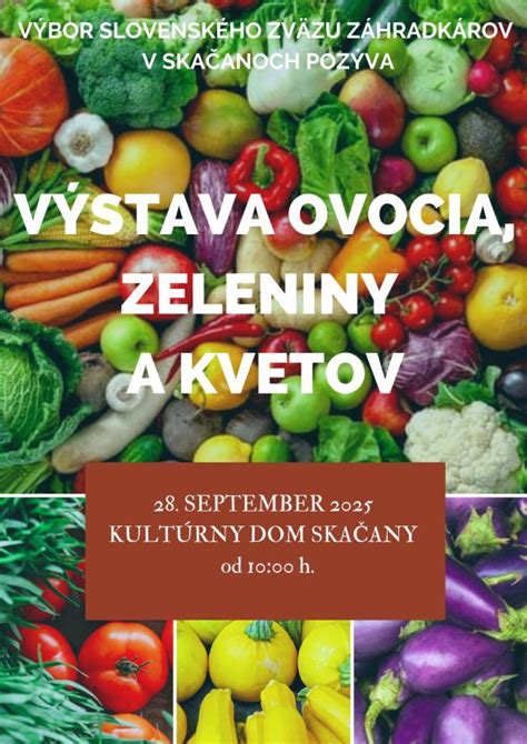 Plagát z výstavy ovocia, zeleniny a kvetov v Kotešovej