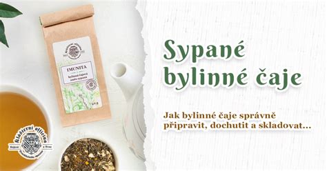 Schéma prípravy sypaného čaju s vyznačením krokov