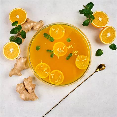 Vrstvený zázvorovo-citrónový sirup