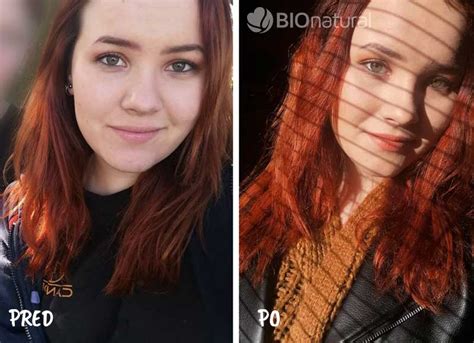 pred a po farbení vlasov
