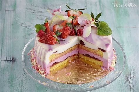 Kakaová torta s mramorovou zrkadlovou glazúrou