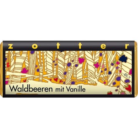 Detailné zobrazenie obalu vegánskej čokolády Zotter s umeleckým dizajnom.