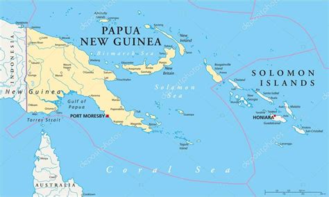 Mapa: Papua-Nová Guinea