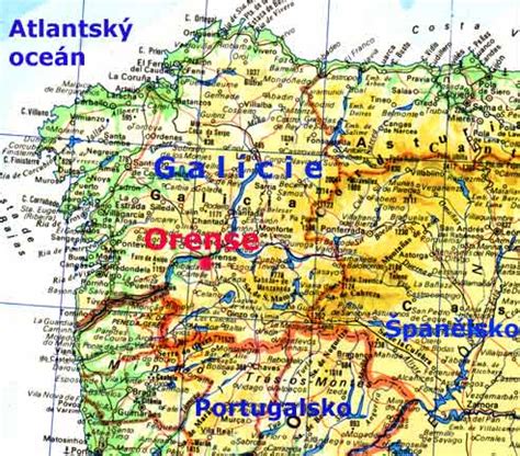Mapa Galície v Španielsku