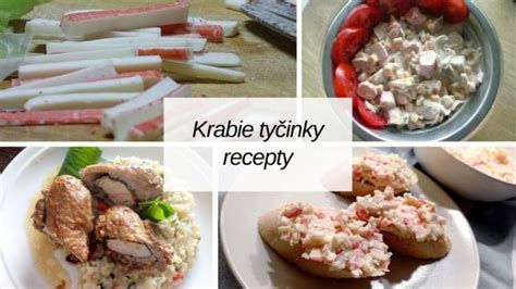 Rôzne jedlá z krabích tyčiniek na tanieri