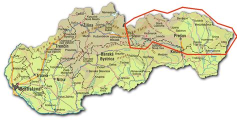Mapa umiestnenia obce Lacková v rámci Slovenska a Prešovského kraja