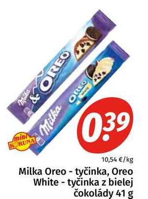 Tabuľka bielej čokolády Milka Oreo