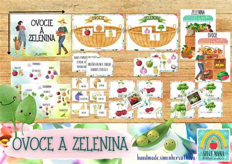 Ukážka vzdelávacích kartičiek s ovocím a zeleninou