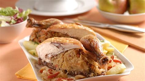 Suroviny na pečené kurča s kapustovou plnkou