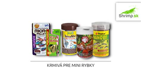 Rôzne typy krmiva pre zlaté rybky
