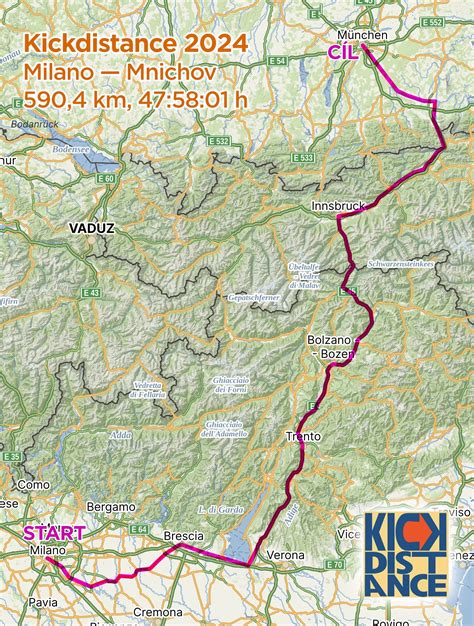 Historická mapa: Trasa maršala Radetzkeho z Milána do Viedne