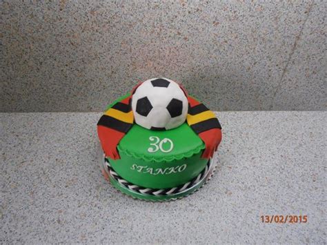 Torta s futbalovou tematikou