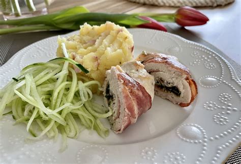 Plnené kuracie prsia so špenátom a syrom
