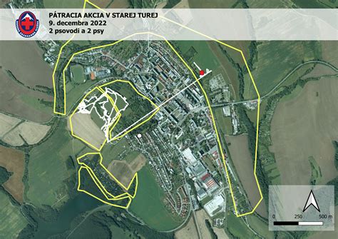 Mapa Starej Turej s vyznačenými komerčnými zónami