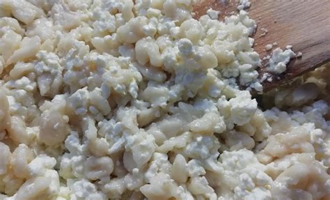 Ingrediencie na zdravé tvarohové halušky