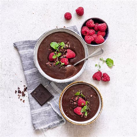 Hladký vegánsky čokoládový puding