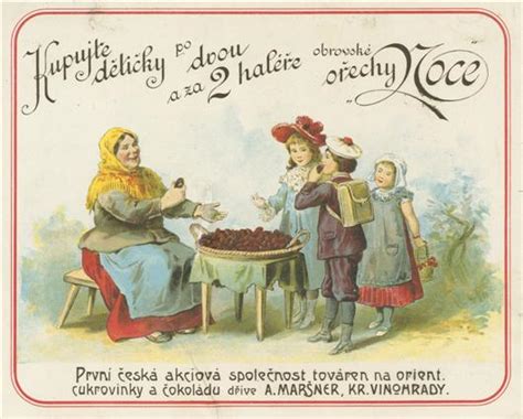 Historické reklamy a obaly čokolády Orion