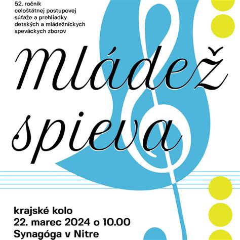 Propagačný plagát súťaže Mládež spieva