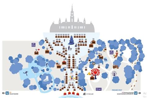 Mapa Prátru vo Viedni s vyznačenými miestami