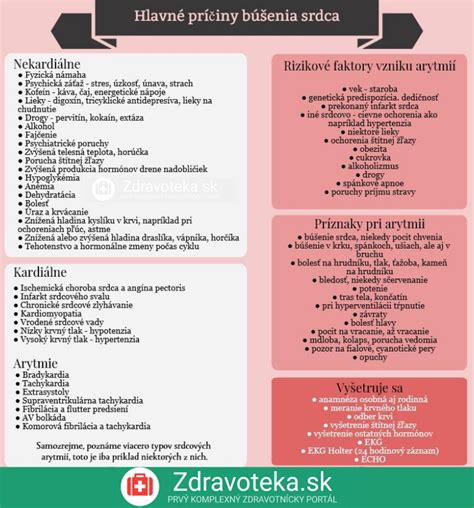 Infografika: Príčiny búšenia srdca