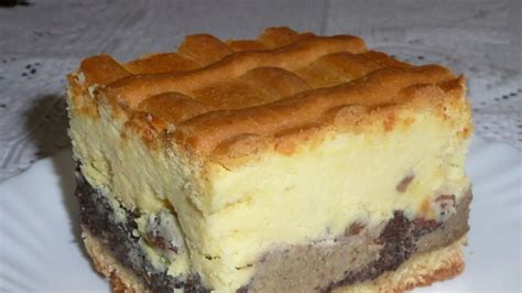 Schéma vrstiev makového koláča s plnkou