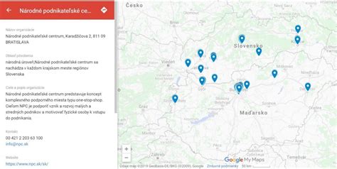 Mapa doručovacích destinácií a kuriérskych služieb