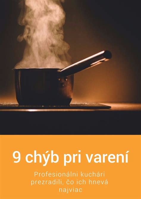Infografika najčastejších chýb pri varení