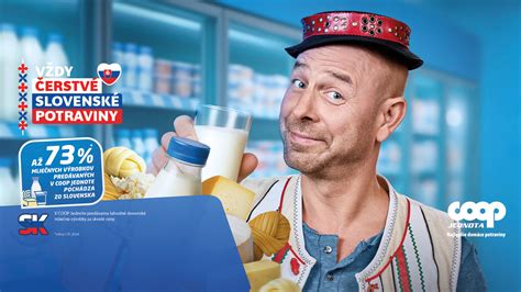 Ilustratívna fotografia rôznych slovenských potravín v COOP Jednota