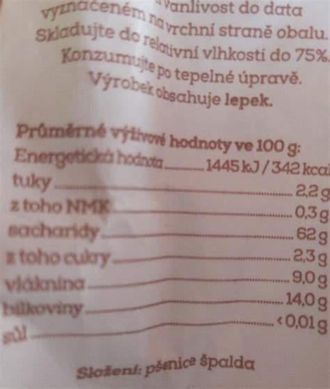 Špaldová múka a jej nutričné hodnoty