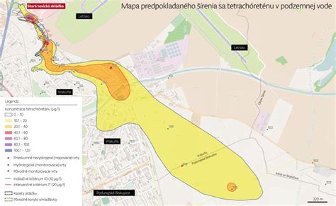 Mapa Bratislavy s označenými lokalitami environmentálnych záťaží