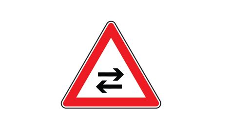 Dopravná značka s dvoma šípkami doľava a doprava