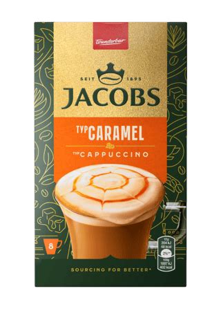 Infografika s nutričnými hodnotami Jacobs Cappuccino Caramel