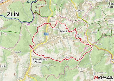 Mapa Tekovskej Breznice