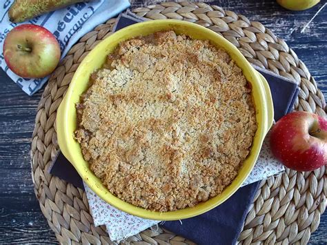 Fotografia jablkovo-karamelového crumble