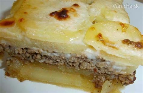 Zapekané zemiaky s mletým mäsom a lečom