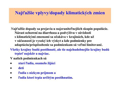 Vplyvy klimatických zmien na poľnohospodárstvo a zásobovanie potravinami