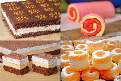 Rôzne druhy svadobných koláčov a zákuskov