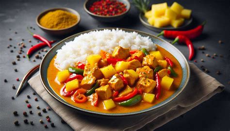 Suroviny na bravčové mäso s ananásom na kari