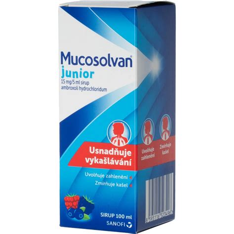 Tabuľka dávkovania Mucosolvan Junior sirupu
