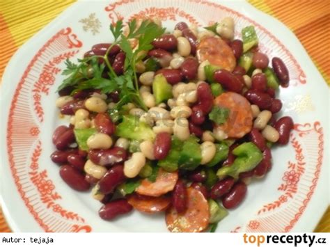 farebný letný fazuľový šalát