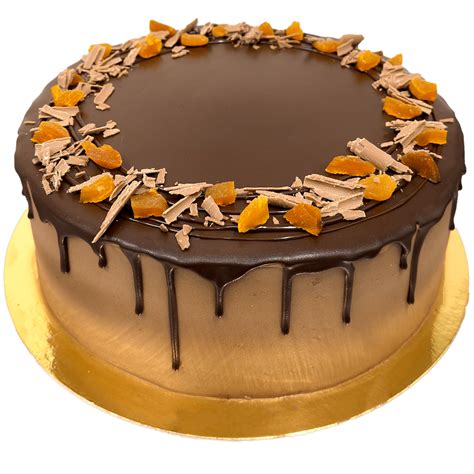 Torta s čokoládovou ganache a pomarančmi