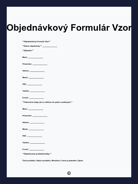 Online objednávkový formulár na torty