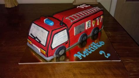 Hasičské auto torta pre deti
