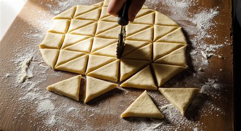 Ilustračná schéma delenia lístkového cesta na štvorce