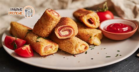 Plnené rolky z toastového chleba s syrom a šunkou