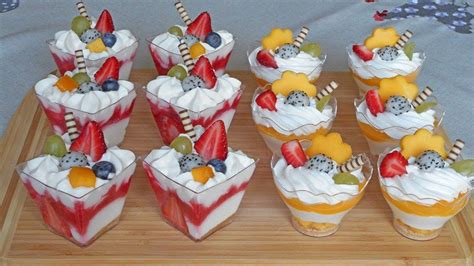 Ovocný nepečený dezert v pohári