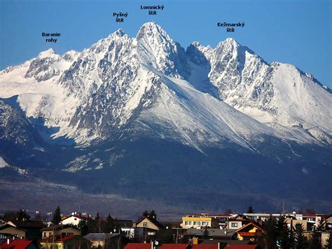 Lomnický štít v noci s hviezdnou oblohou